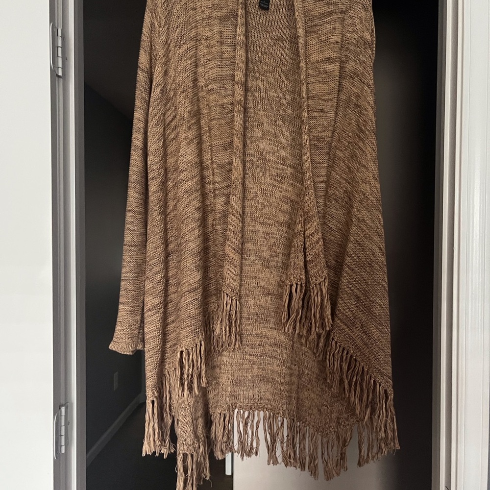 Women's Fringe Sweater - Tan